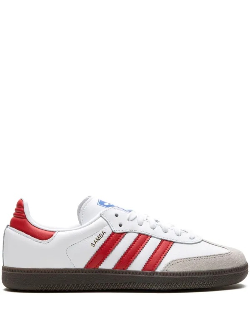 Adidas white/scarlet sambas